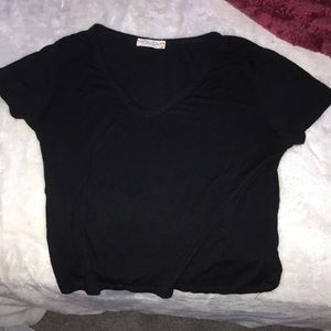 Black v neck T-shirt